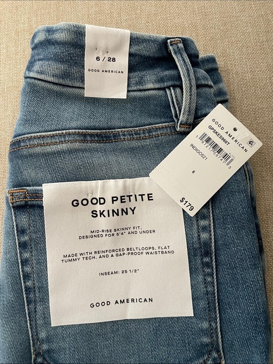 Good American Denim - Good American Light Blue Good Petite Skinny Jeans